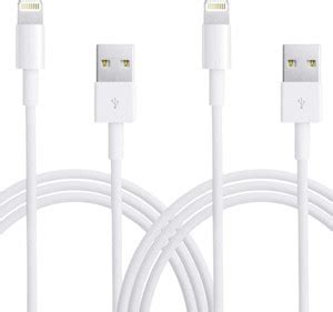 MAK Lightning Cable 2 A 1.2 m USB to Lightning For Fast Charging (Pack ...