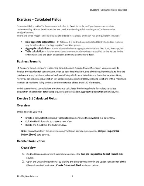 5 Calculated Fields - asa - Exercises – Calculated Fields Calculated ...