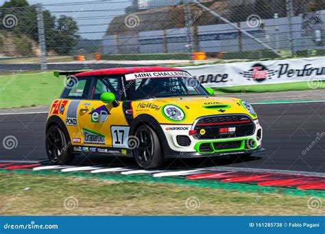 Vallelunga, Italy September 15 2019. Mini Cooper Racing Car in Action ...