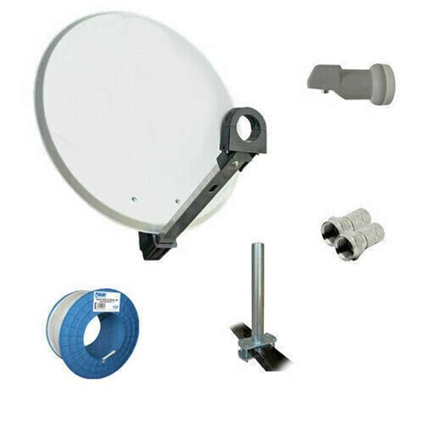 Kit Parabola Sat Completo 80 Cm Con LNB 4 Uscite, Cavo 20m, Staffa E Sat Finder - Senza Installazione - Foto 4