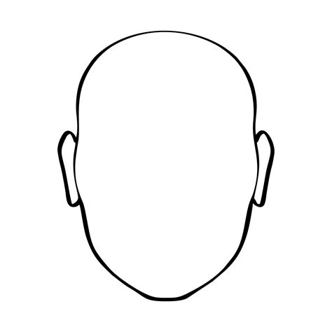 Head Template - 10 Free PDF Printables | Printablee | Face template ...