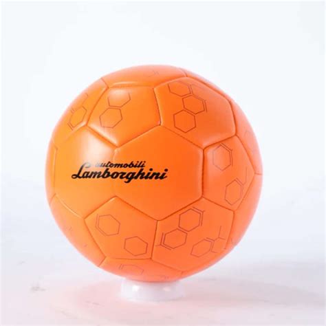 LAMBORGHINI PVC SOCCER BALL MACHINE STITCHED- ORANGE Size 5 by Mesuca ...