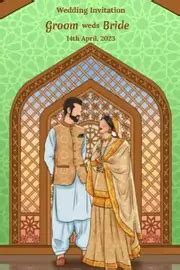 Muslim wedding invitation | Digital Islamic card | Celebrare