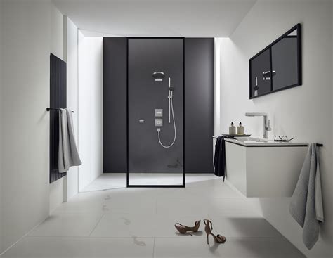 hansgrohe Wallbars: Unica, Shower bar Pulsify S 90 cm with push slider ...