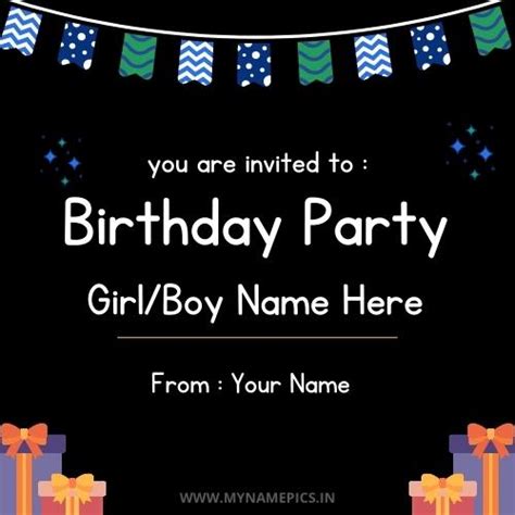 Write name on birthday cake and greeting card online