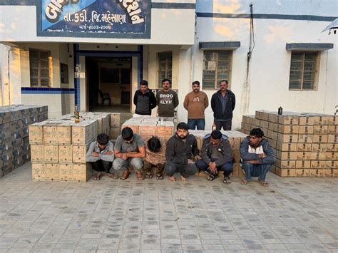 Police raided a truck near Kalyanpura village in Kadi where bootleggers ...