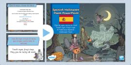 Spanish Halloween Poem for Kids with English Translation
