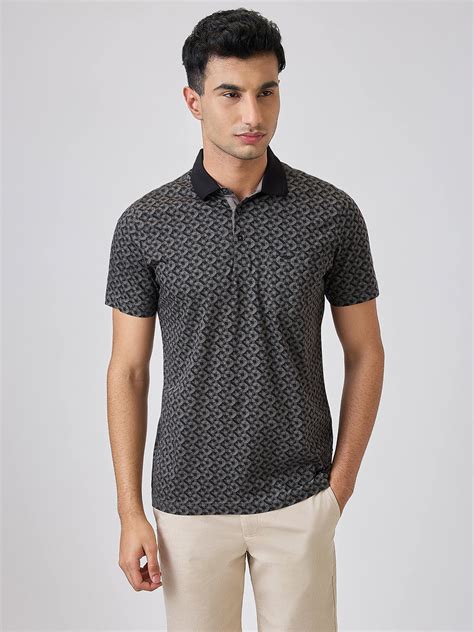 Park Avenue Men Black Printed Slim Fit Cotton Blend T-Shirt – MyRaymond