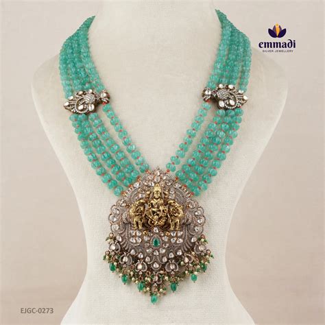 Nesham Surupa Victorian Long Necklace and Hangings – Emmadi Silver ...