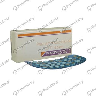 Prazopress Xl 5 MG Tablet (14): Uses, Side Effects, Price & Dosage ...