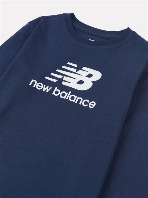 Buy New Balance Blue New Balance Kids Jersey Stacked Logo Long Sleeve T ...