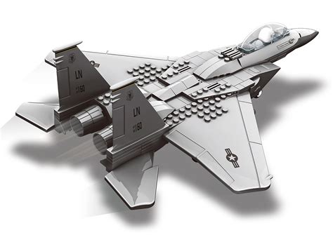 Top Race DIY Military Army F15 Fighter Jet Airplane With Interlocking ...