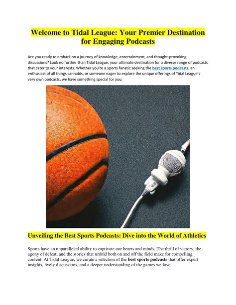 PPT - Tidal League Podcast Hosts | Meet the Voices Behind the Game ...