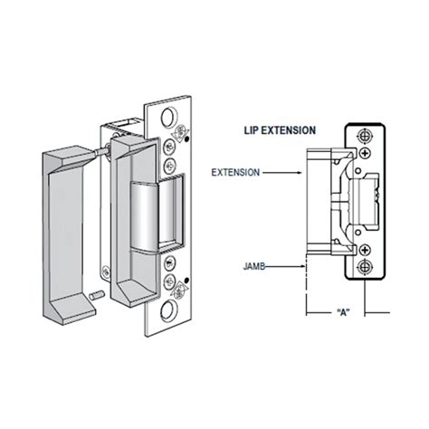 Adams Rite LEK7400 01, Lip Extension Kit 1-1/2", Fits 7400 Series Electric Strike - R&H Security ...
