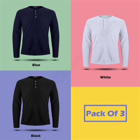 Henley Full Sleeves T Shirts– Lazychunks.com