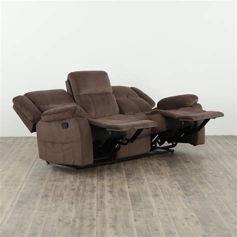 Buy Denver Textured Polyester Manual 3 Seater Recliner - Length 207 Cm ...