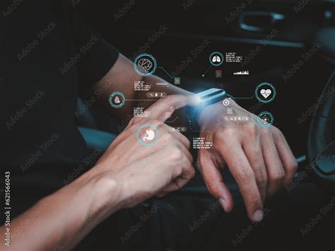 Smartwatch Monitoring Heart Rate and Steps. Digital Health Dashboard Monitoring Vital Signs ...