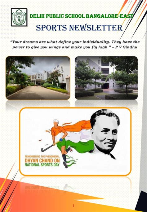 Sports Newsletter – September 2021 - DPS BANGALORE