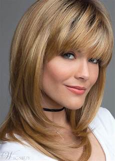 Shag Hairstyles With Bangs by Layered Shag Hairstyle With Bangs Medium Synthetic Capless Shag Hairstyles With Bangs