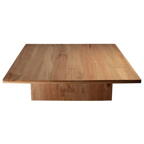 Natural Red Oak Square Coffee Table at 1stDibs