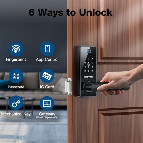 GEONFINO Smart Door Lock 6-in-1 Deadbolt with India | Ubuy