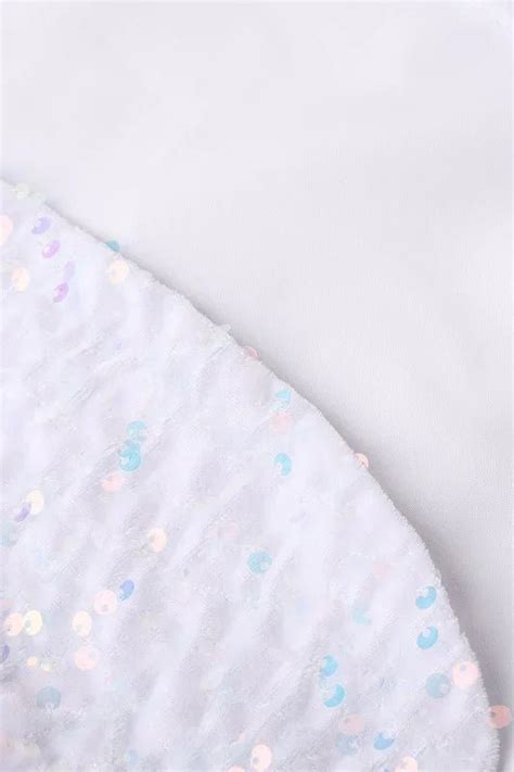 White Velvet Shrug for Girls – Elegant Sequin Detail – BYB PREMIUM