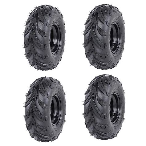 ZXTDR Pack of 4 ATV Tires 145/70-6 Wheels With Rims | Tubeless Tire for ...