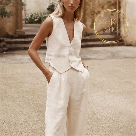Linen Vest for Women, Short Vest, Loose Linen Vest, Linen Waistcoat ...