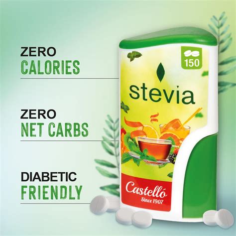 Castello since 1907 Stevia Sweetener Tablets | 150 Tablets/Servings | 1 ...