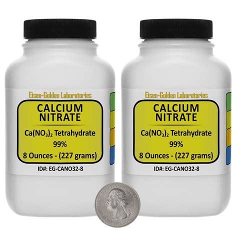 Amazon.com: Calcium Nitrate [CA(NO3) 2] 99% AR Grade Prills 1 Lb in Two ...