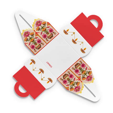 Wrap Style Favor Box - 8x8x3.5 CM - Imperial Red Chitrakaari Box– Schmancy