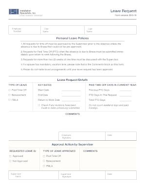 Fillable Online isi-form-leave-request.indd Fax Email Print - pdfFiller