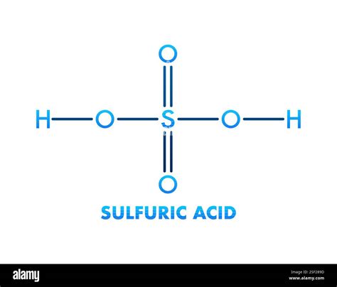Sulfuric Acid Molecular Structure with Chemical Formula H2SO4 Stock ...