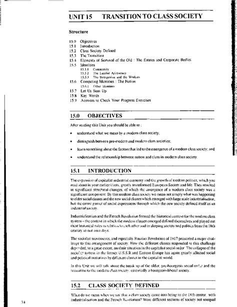 Unit 15: Transition to Class Society - Understanding Modern Class ...