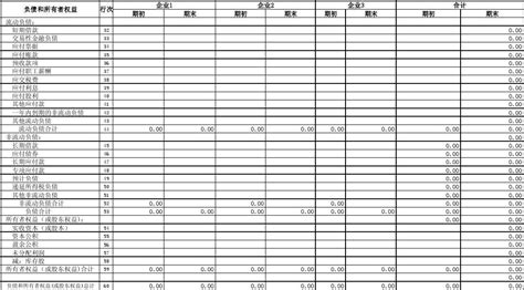 财务清算报表模板.xls_资料