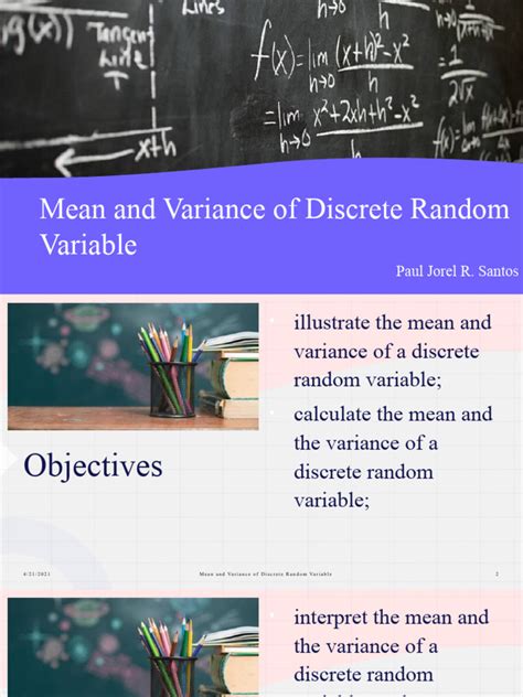 Image result for Variance of Discrete Random Variable