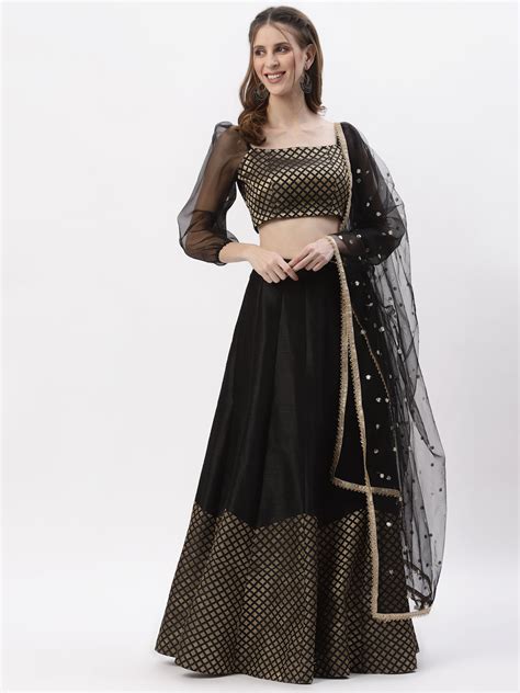 Brocade and Organza Puff Sleeves Crop Top – Mystudiorasa