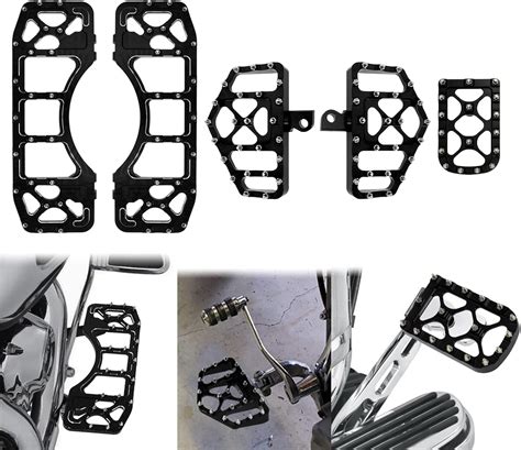 HCmotorku Motorcycle Floorboards Set Driver Passenger Footboards Front ...