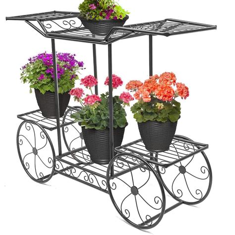 Outdoor Flower Rack: Buy 6-Tier Cart Planter Stand, Outdoor Flower Rack ...