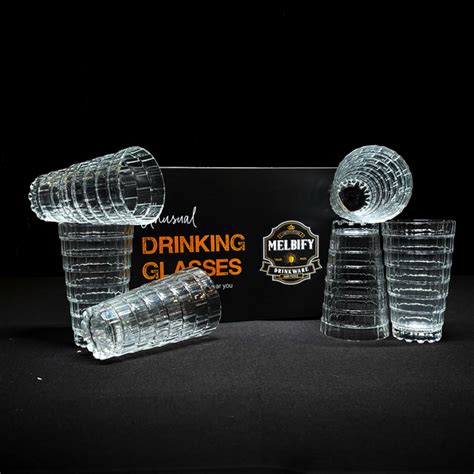 Melbify Step Mojito Whiskey Glasses Gift Set | Capacity | Set of 6 | C ...