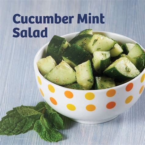 Cucumber Mint Salad | Recipe | Cucumber mint salad, Mint salad, Mint ...