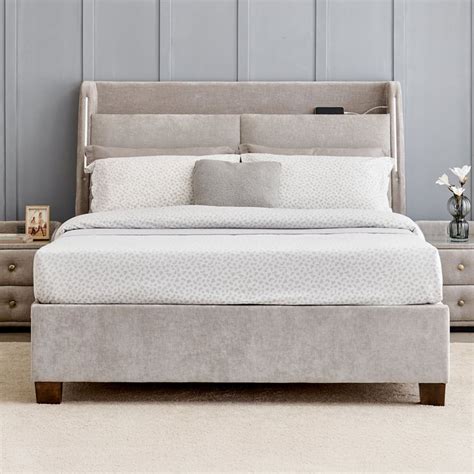 Buy Stellar Elite Sophia King Bed with Hydraulic Storage - Grey from ...