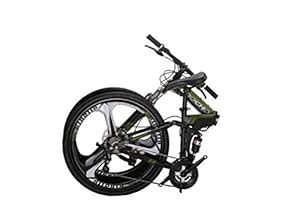 Buy LOOCHO 21 Speed Foldable Mountain Bike 26 Inches 3-Spoke Wheel Dual ...