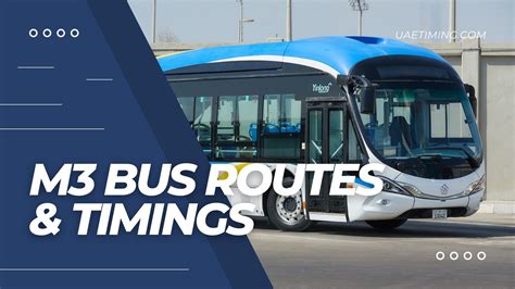 M3 Bus Timetable – Abu Dhabi University Main Gate to Mohamed Bin Zayed ...