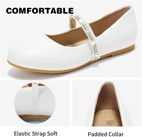 Buy Akk Girl's Mary Jane School Uniform Shoes Strap Dress Uniform Flats ...