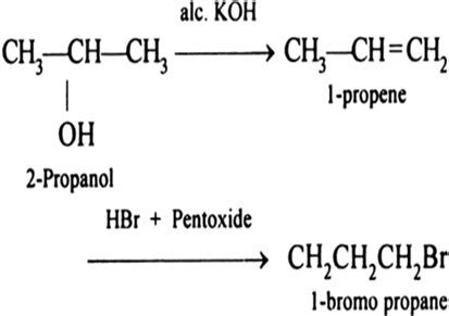 convert propan2ol to bromopropane - Brainly.in