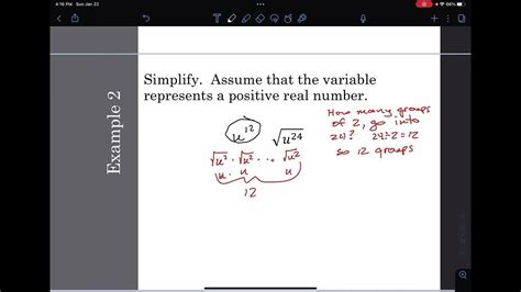 6 4 Simplify Radical Video - YouTube