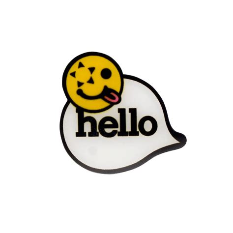 Wacky Hello Emoji Brooch Pin – Ani Accessories