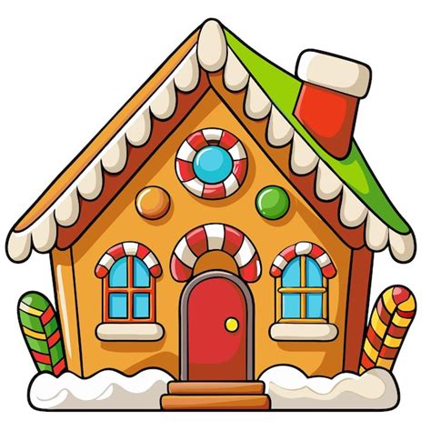 Cute Christmas Gingerbread House Feliz Natal Ilustração de desenho ...