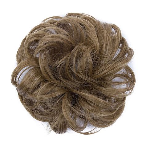 Messy Bun Hair Piece Hair Bun Scrunchies Synthetic Wavy Curly Chignon ...